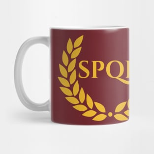 SPQR Ancient Rome Classical Greek Laurel Roman History Mug